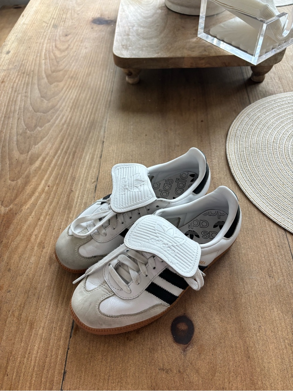 Adidas Samba LT White with Black Stripes